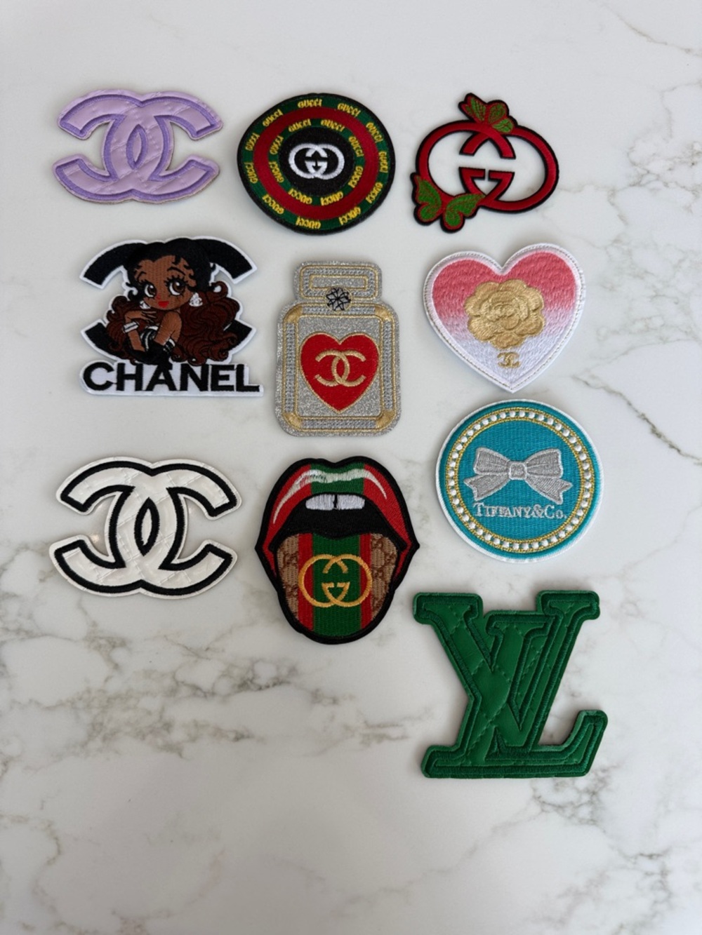 Designer handcrafted iron on patches